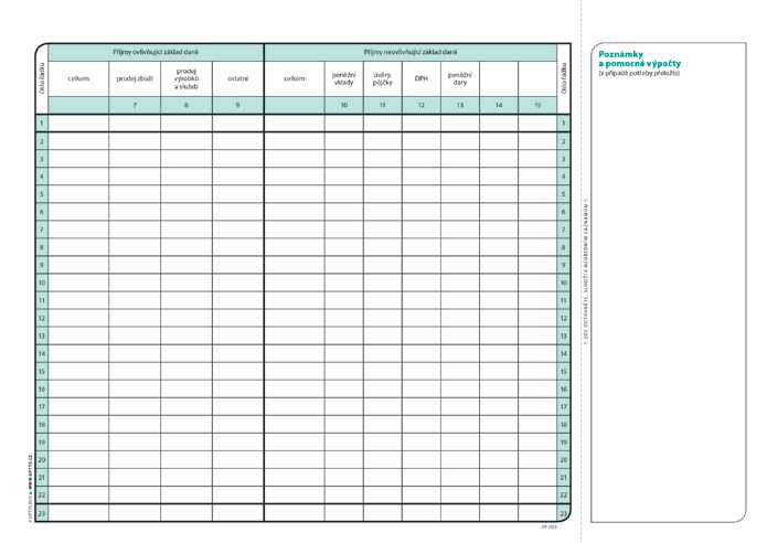 1023 Daňová evidence podrobná pro plátce DPH A4/28l.