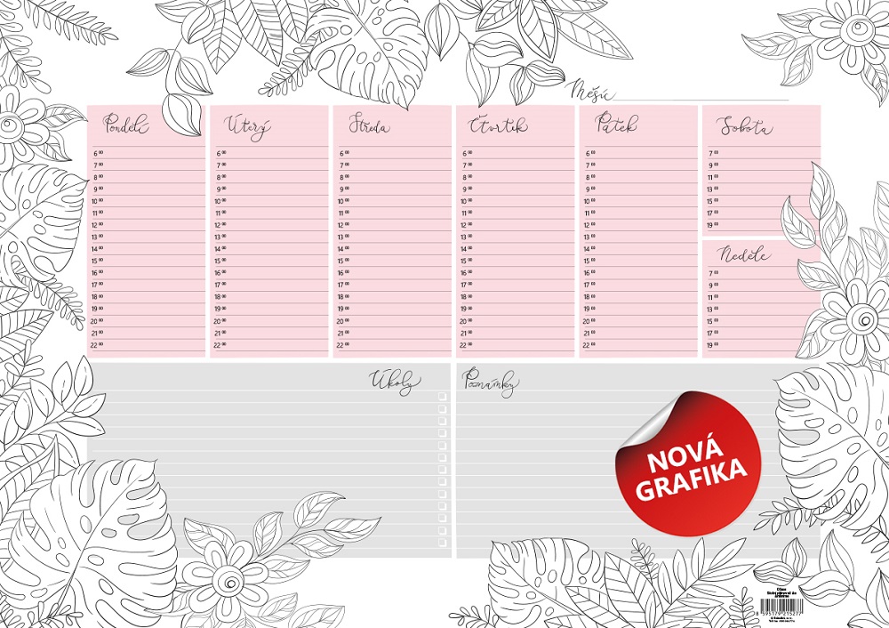 *B24  OS091  Stolní plánovač A3 - týd. mapa - 30 listů - ANTISTRES