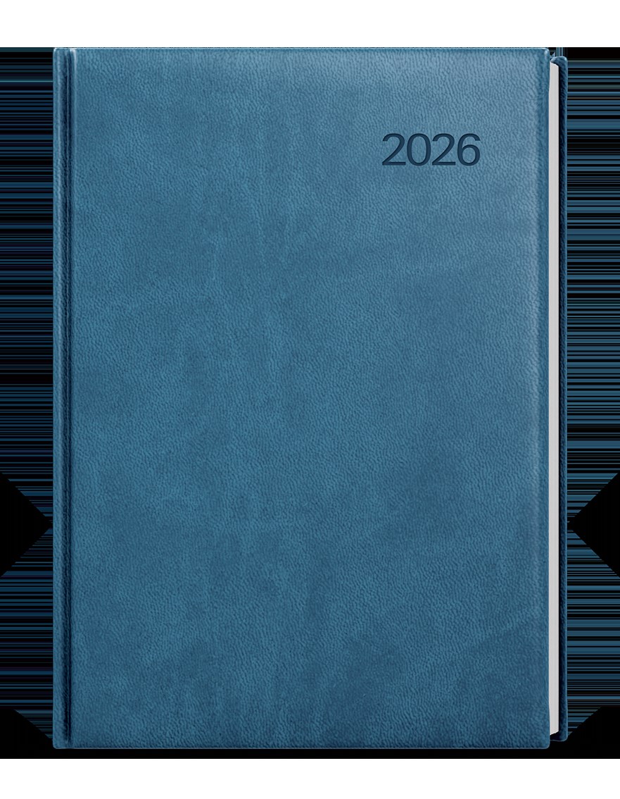 *B26  BDC6-25-26  Denní diář - Ctirad - Vivella - A5 - petrolejová ,   sobota a neděle zvlášť na stránce