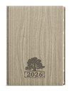 *B26  BDCk65-27-26  Denní diář - Ctirad s výsekem - Wood - A5 - světle hnědá ,    sobota a neděle zvlášť na stránce - krémový papír