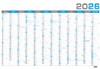 *B26  BKA4-26  Nástěnný roční kalendář B1 - modrý