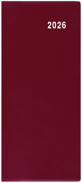 *B26  BMB1-3-26  Měsíční diář - Božka - PVC - bordó