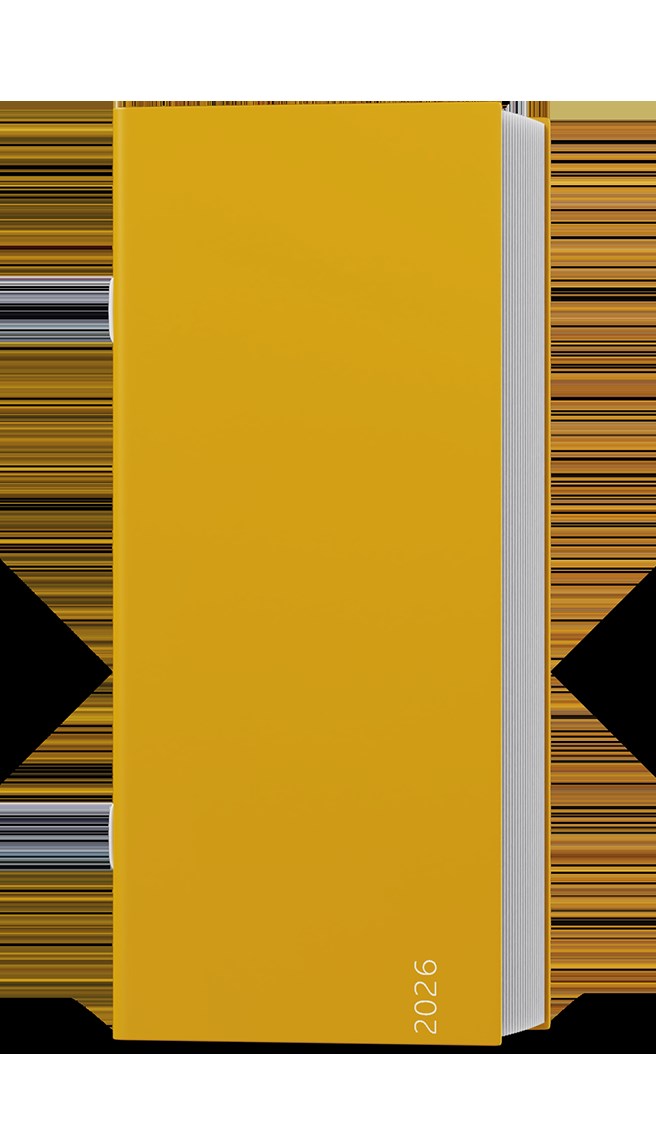 *B26  BMB9-8-26  Měsíční diář - Božka - lamino - Okrová , transparentní obal