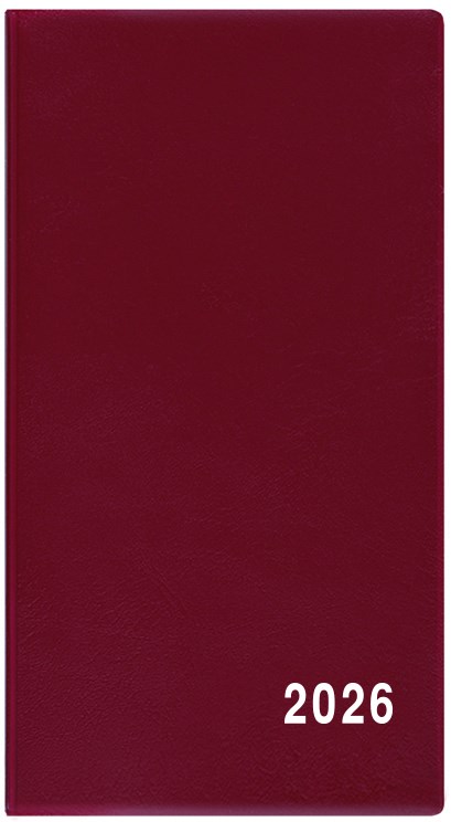*B26  BMF1-3-26  Měsíční diář - Františka - PVC - bordó