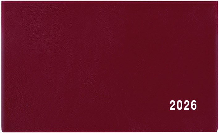 *B26  BTC1-3-26  Týdenní diář - Cyril - PVC - bordó
