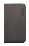 *B26  BTJ22-31-26  Týdenní diář - Jakub - Nuba - kapesní - šedá , imitace semiše, kulaté rohy