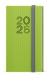 *B26  BTJ23-5-26  Týdenní diář - Jakub - Vigo - kapesní - zelená , šedá gumička