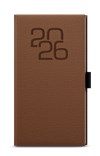 *B26  BTJ27-7-26  Týdenní diář - Jakub - Fabric - kapesní - hnědá , poutko černé