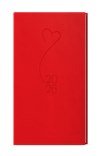 *B26  BTJ61-6-26  Týdenní diář - Jakub - Vivella s ražbou - kapesní - červená - Srdce