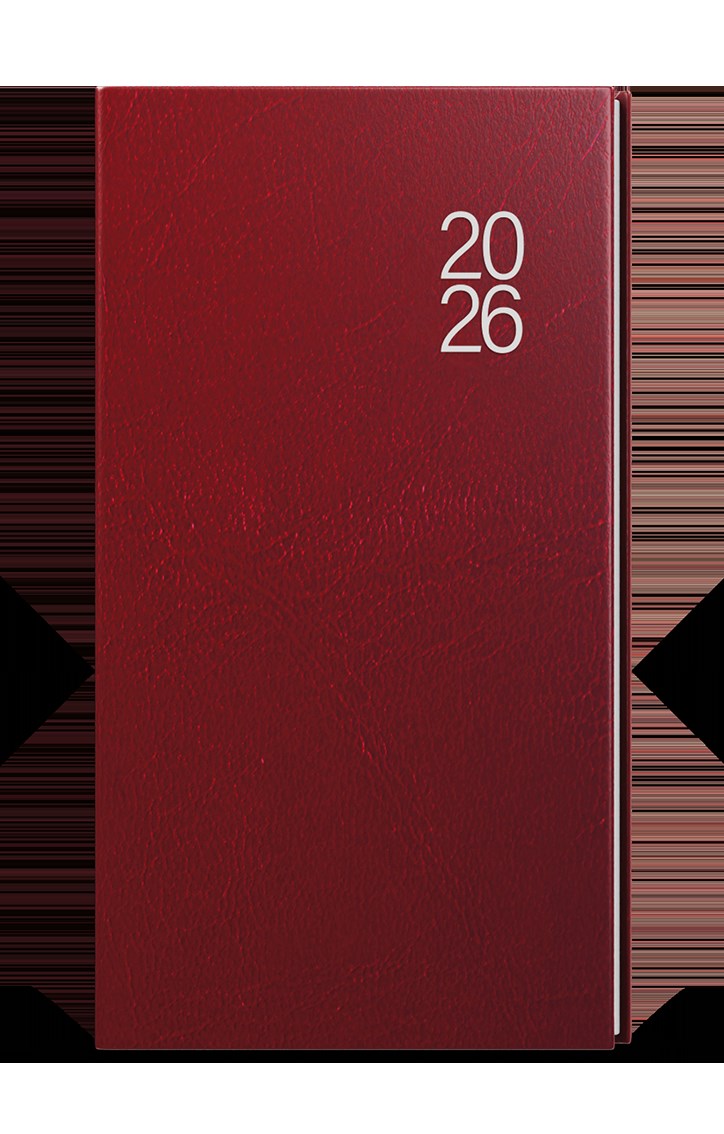 *B26  BTJ7-3-26  Týdenní diář - Jakub - Balacron - kapesní - bordó