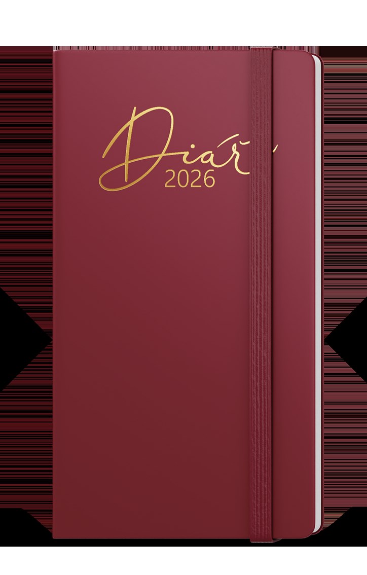 *B26  BTJ8-3-26  Týdenní diář - Jakub - Luxi - kapesní - bordó , nepoškrabatelné matné lamino