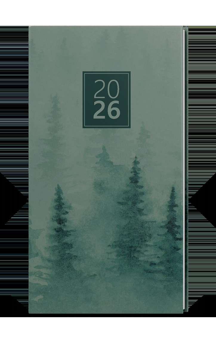 *B26  BTJ9-8-26  Týdenní diář - Jakub - Lamino - kapesní - Les , parciální lak