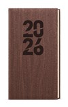 *B26  BTJk65-7-26  Týdenní diář - Jakub - Wood - kapesní - hnědá , krémový papír