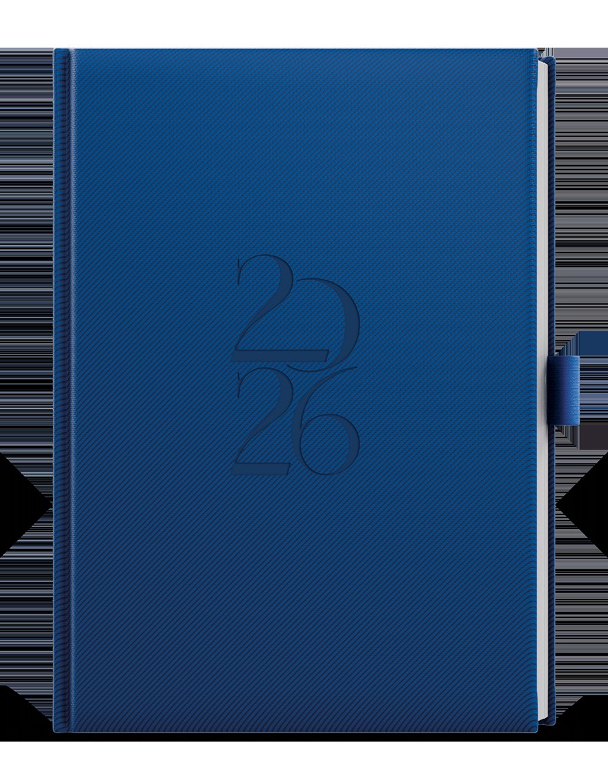 *B26  BTO19-1-26  Týdenní diář - Oskar - Deny - A5 - modrá , poutko modré