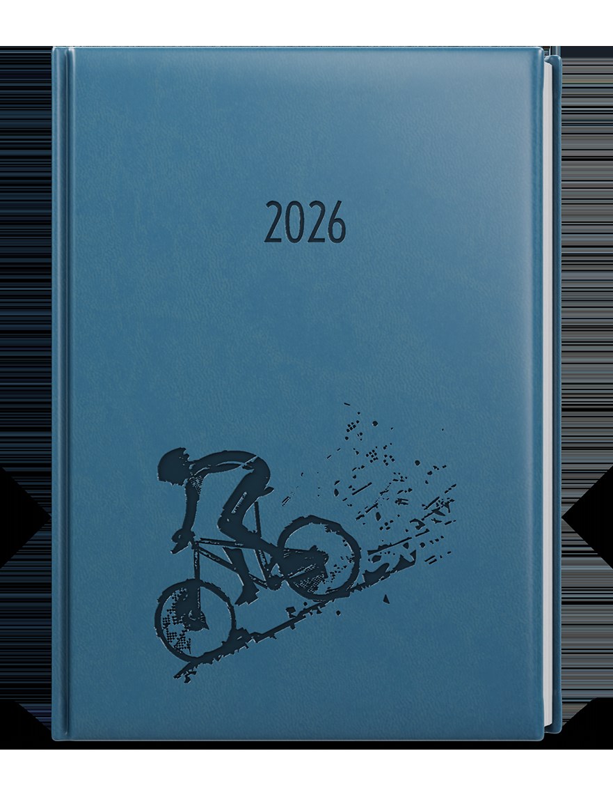*B26  BTO61-25-26  Týdenní diář - Oskar - Vivella s ražbou - A5 - petrolejová - Kolo