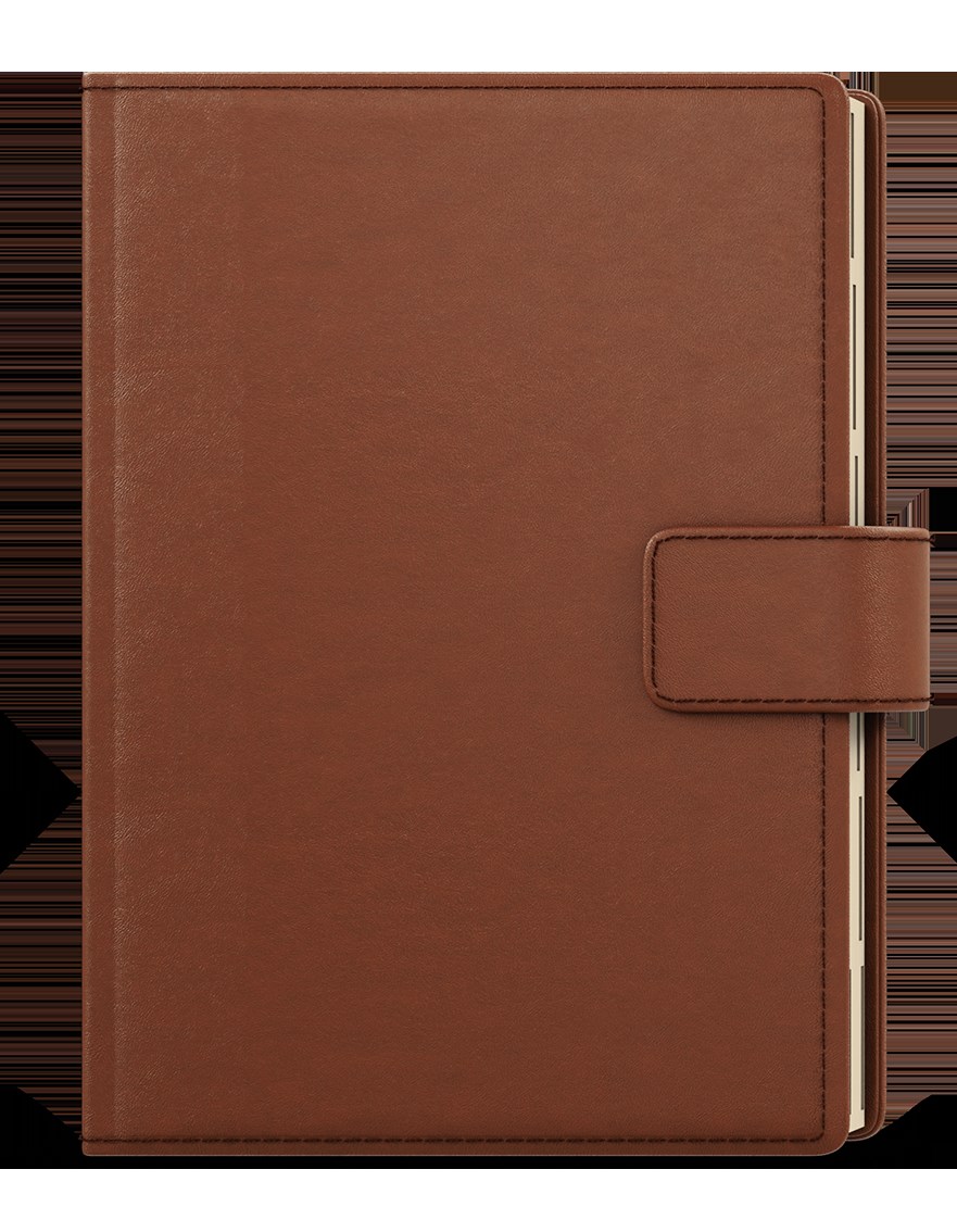 *B26  BTOk38-7-26  Týdenní diář - Oskar - Elite - A5 - hnědá , krémový papír, poutko, magnetická přezka