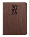 *B26  BTOk65-7-26  Týdenní diář - Oskar - Wood - A5 - hnědá , krémový papír