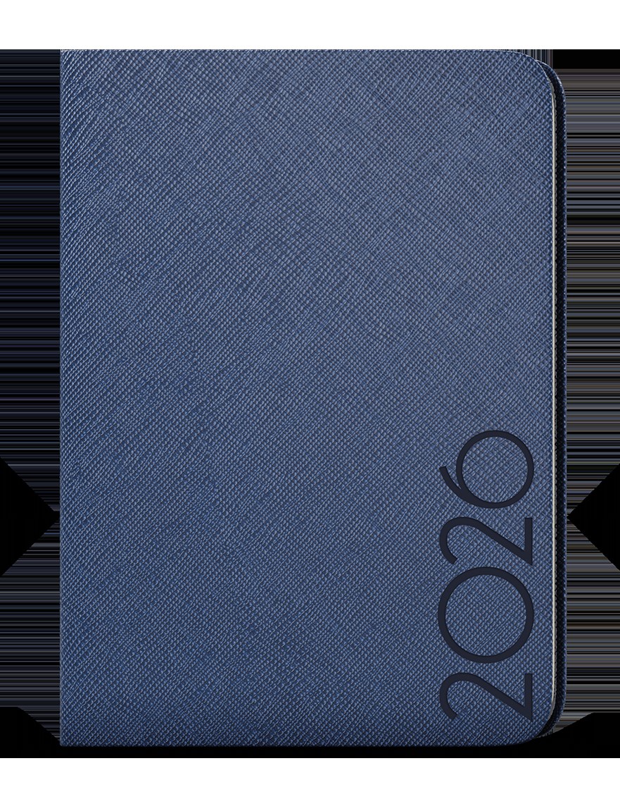 *B26  BTZ13-1-26  Týdenní diář - Zoro - Tora - A5 - modrá , kulaté rohy