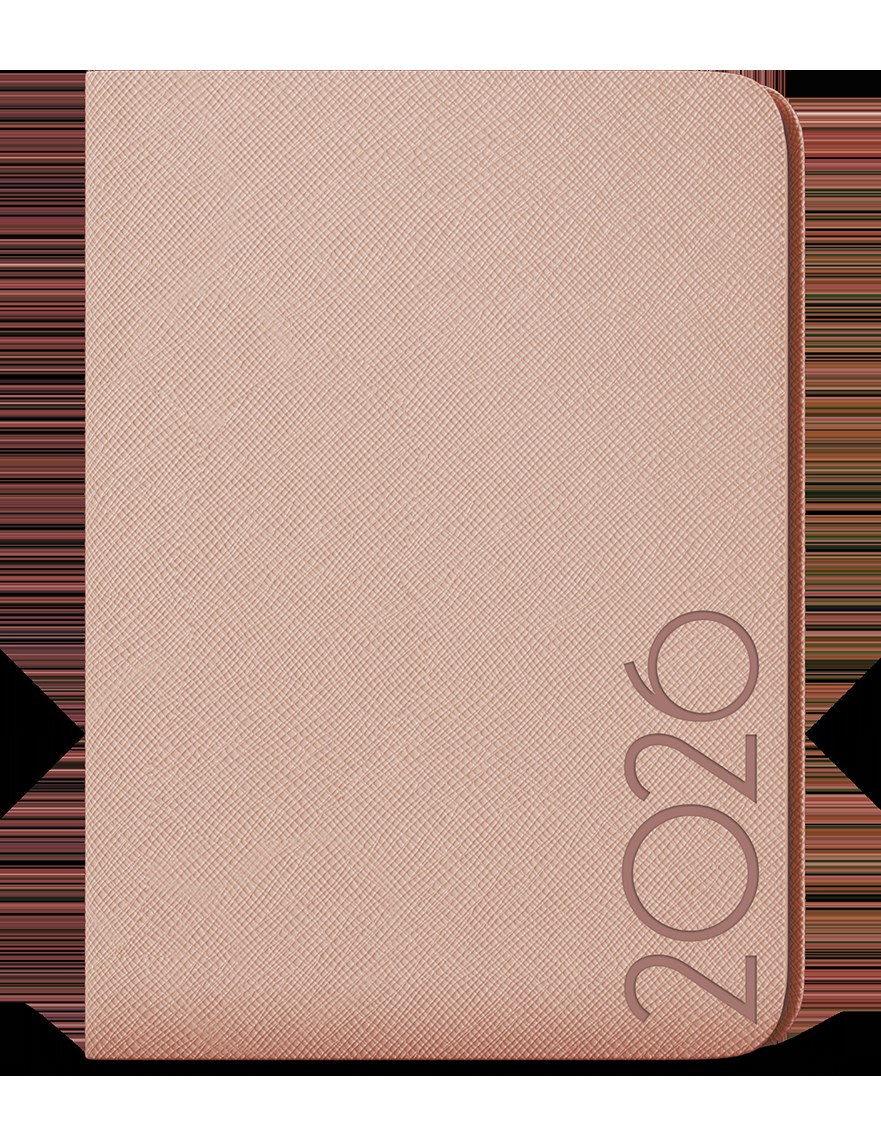 *B26  BTZ13-13-26  Týdenní diář - Zoro - Tora - A5 - pudrová , kulaté rohy