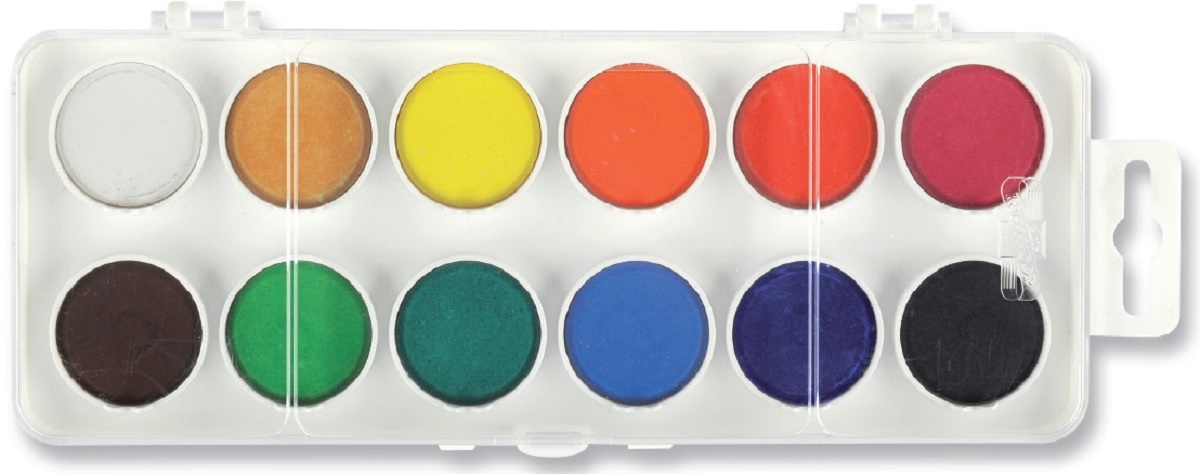 Barvy vodové 12 barev pr.22.5mm       171510/12