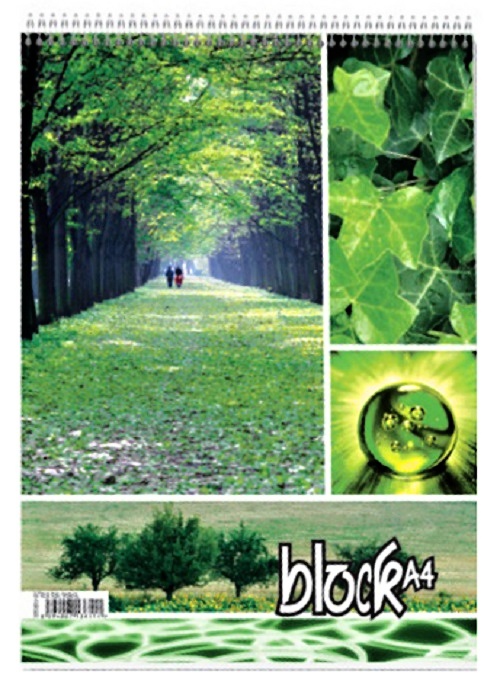 Blok A4 čtvereček spirála v hlavě