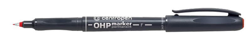 CENTROPEN popisovač 2636 červený F OHP permanen