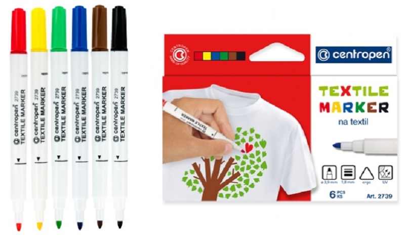 CENTROPEN popisovač 2739/6 na textil sada etue