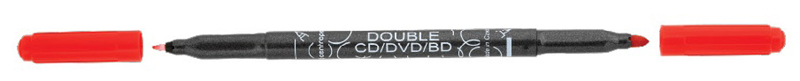CENTROPEN popisovač 3616 červený CD/DVD/BD double perman.liner
