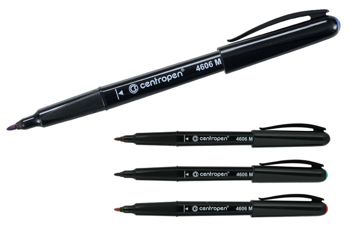 CENTROPEN popisovač 4606/4(2606) CD/DVD BL sada pen perman