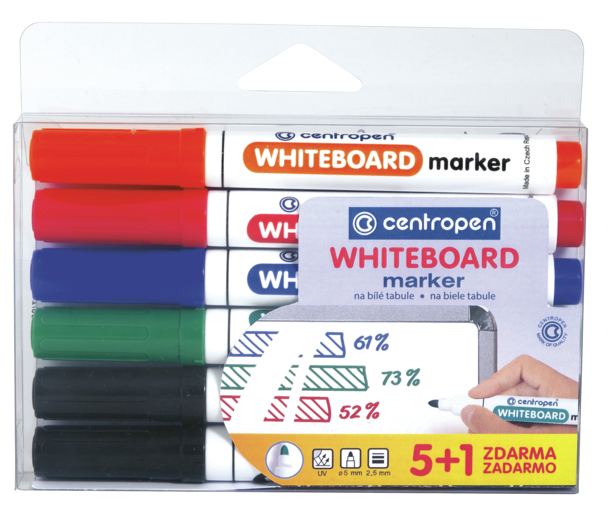 CENTROPEN značkovač 8559 růžový  stíratelný