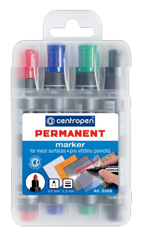 CENTROPEN značkovač 8566/4 BL sada permanent