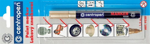 CENTROPEN značkovač 9220 zlatý lakový