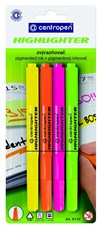CENTROPEN zvýrazňovač 8722/4 BL sada