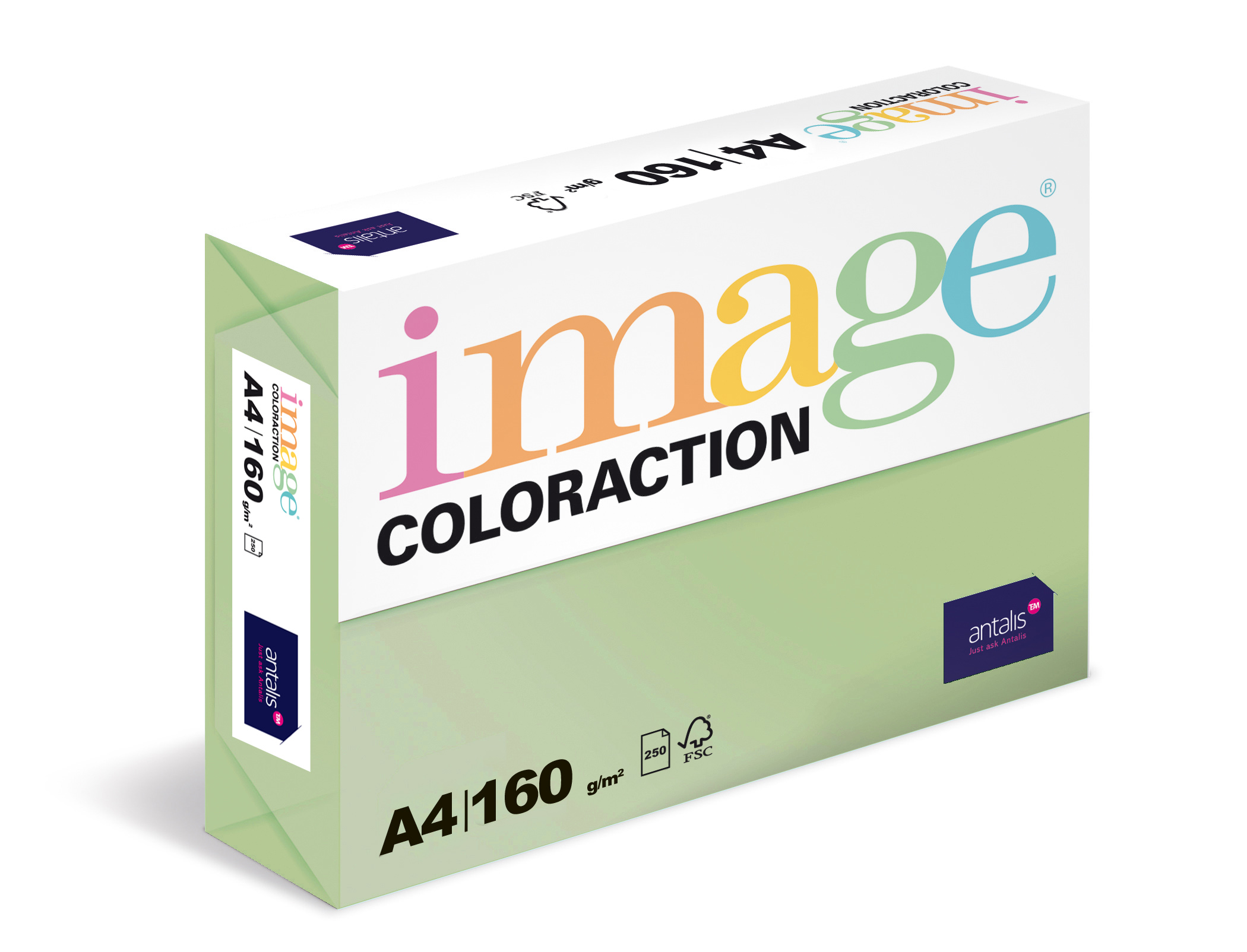 Coloraction A4 160g 28 Forest - pasteL. zelená/250 382086