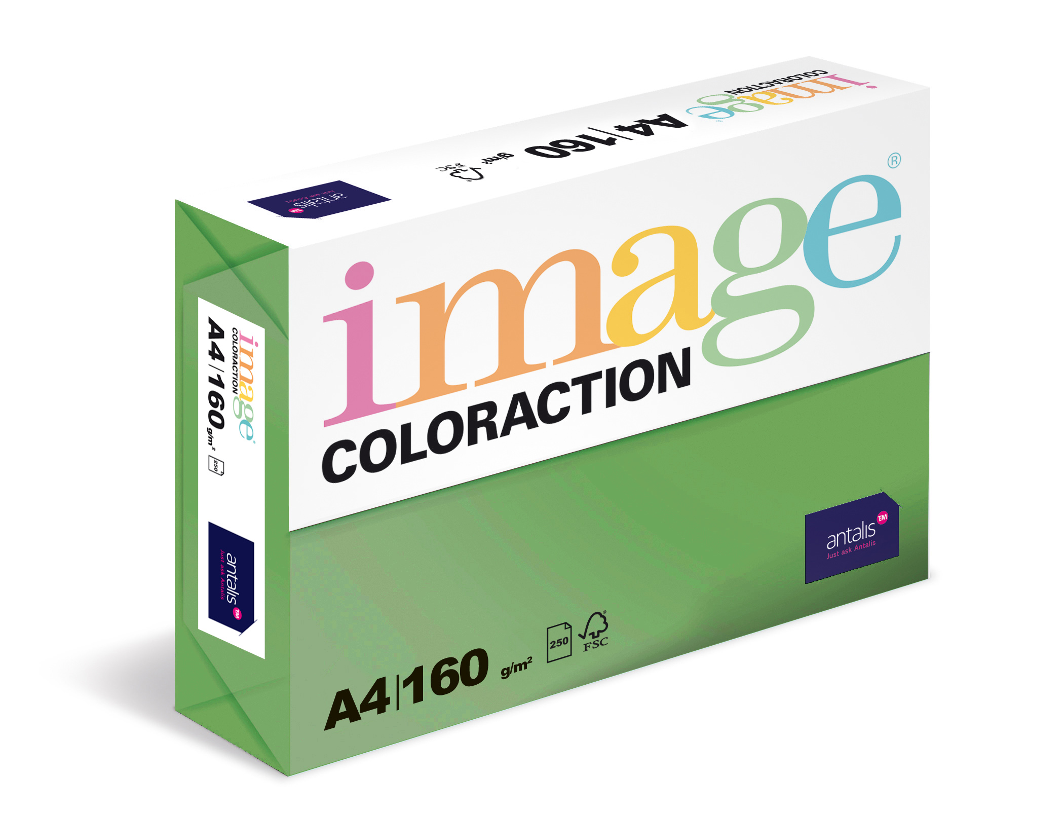 Coloraction A4 160g 63 Dublin - sytá zelená/250 382092