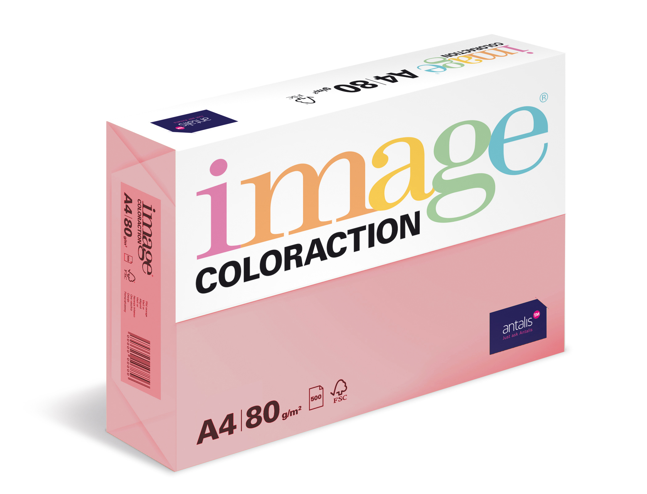 Coloraction A4 80g Coral/500 l 382068