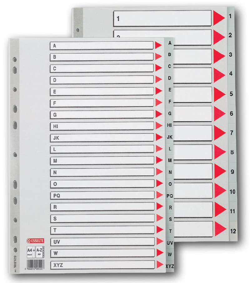 ESSELTE 100129 plast.rejstřík Maxi A4 A-Z