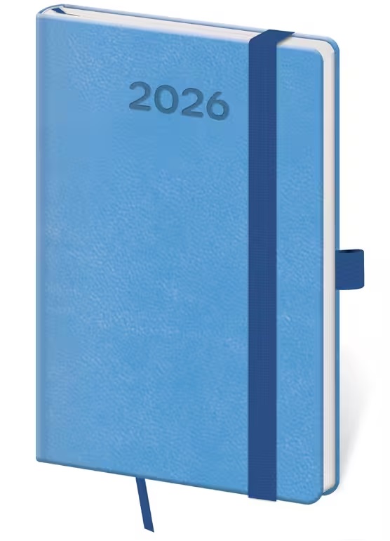 *H26  DPP436-07-26   Diář týdenní kapesní Print Pop - světle modrá , 90x140
