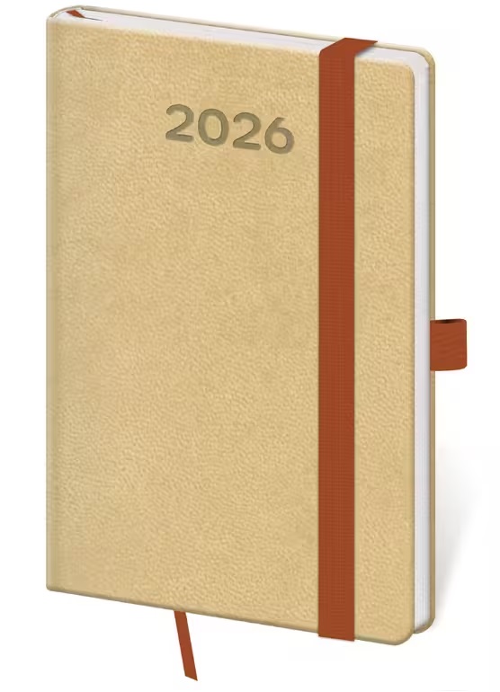 *H26  DPP436-15-26   Diář týdenní kapesní Print Pop - cappuccino , 90x140