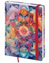 *H26  DV422-16-26   Diář denní A5 Vario - Kaleidoscope s gumičkou , 145x205