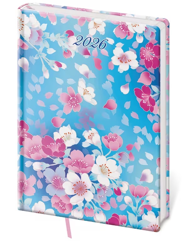 *H26  DV422-34-26   Diář denní A5 Vario Lyra - Blossom , 145x205