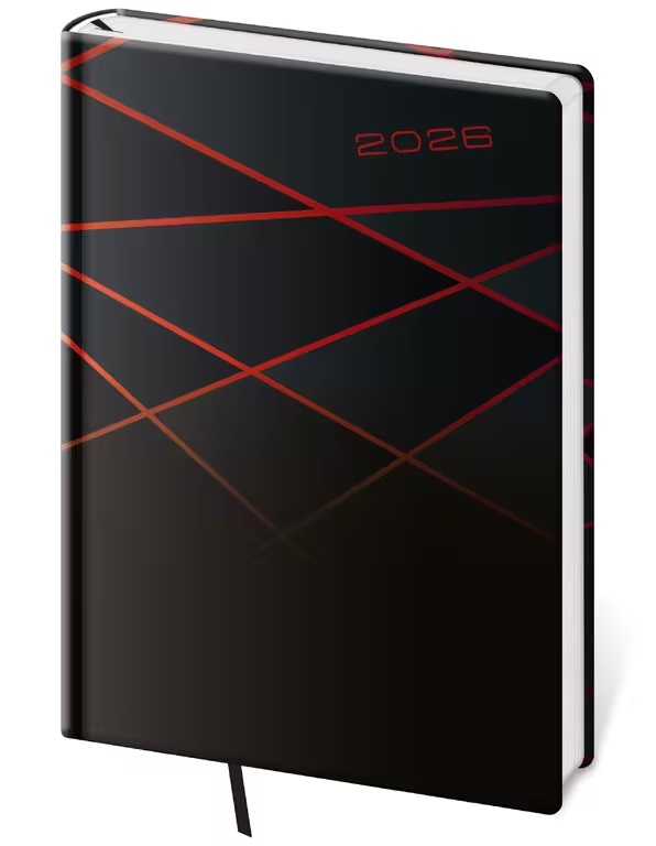 *H26  DV423-01-26   Diář týdenní A5 Vario - 1 BLACK DESIGN , 145x205