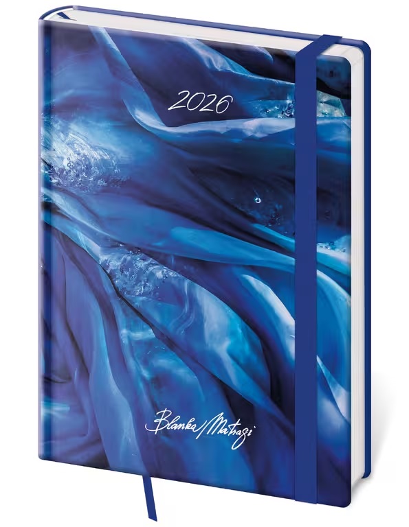 *H26  DV423-33-26   Diář týdenní A5 Vario - Matragi Blue s gumičkou , 145x205