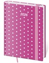 *H26  DV432-23-26   Diář denní B6 Vario - Pink s gumičkou , 120x165