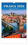 *H26  N103-26  nástěnný kalendář  Praha/Prague/Prag , 315x450(70)
