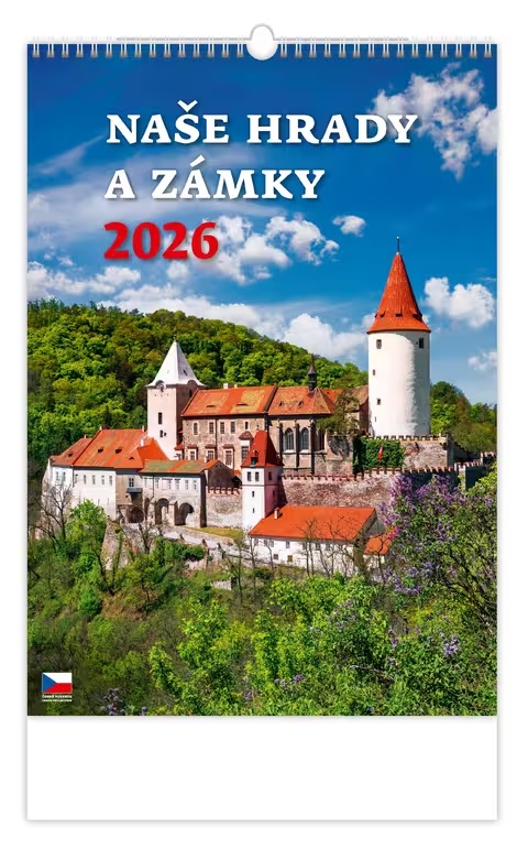*H26  N104-26  nástěnný kalendář  Naše hrady a zámky , 315x450(70)