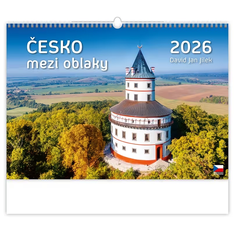 *H26  N116-26  nástěnný kalendář  Česko mezi oblaky , 450x315(70)
