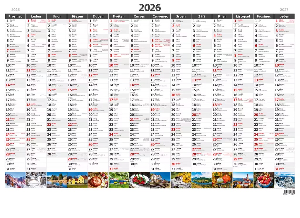 *H26  N220-26   Plánovací roční mapa A1 obrázková , 880x640