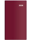 *H26  PT02-03-26  PVC Diář kapesní - Torino čtrnáctidenní - bordó , 85x154