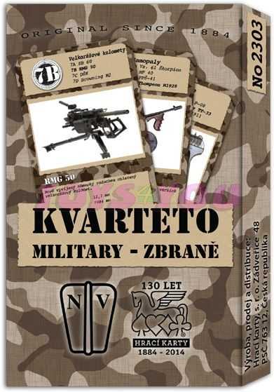 Karty hrací  kvarteto 2303 Military - ZBRANĚ 